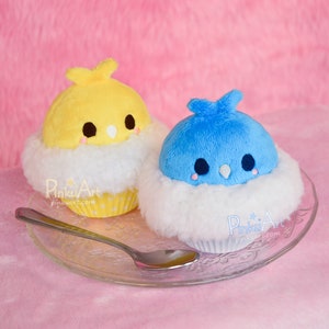 Cloud Bird Cupcake Plush I Ready to ship