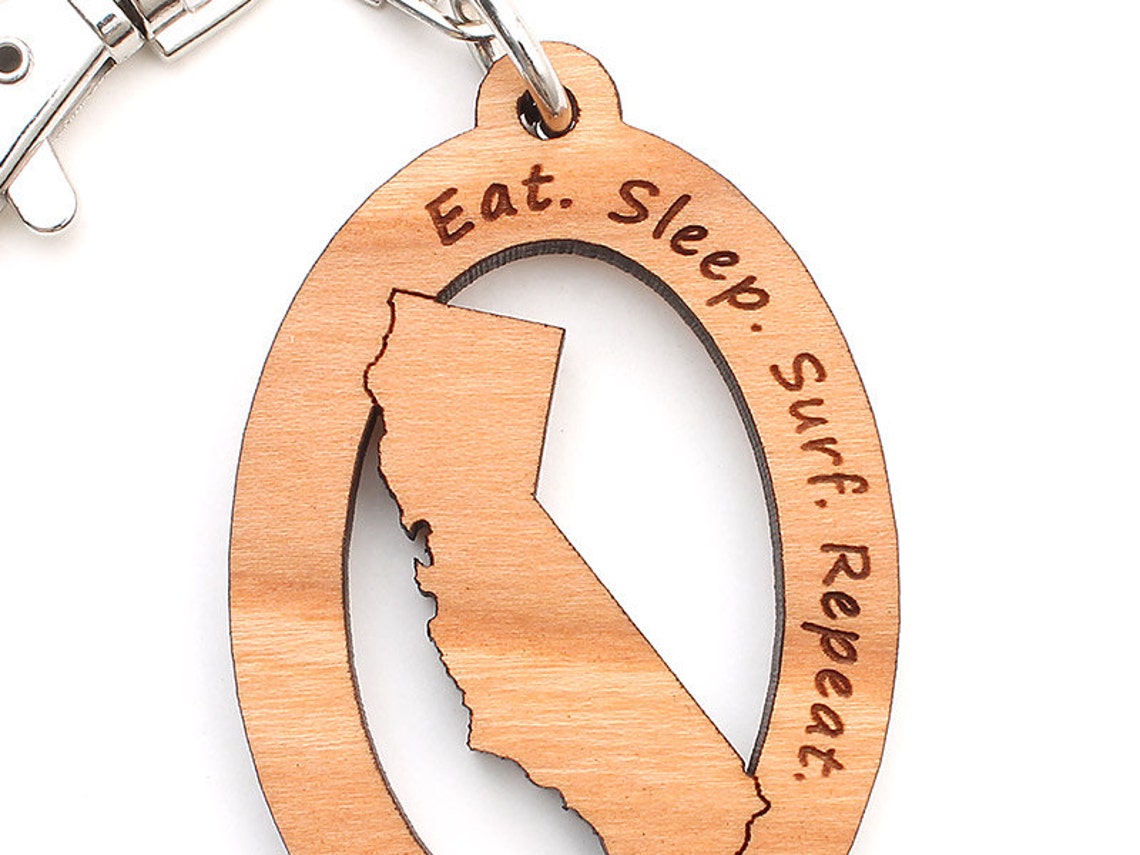 State of California Key Chain for Surfer Eat. Sleep. Surf. Etsy