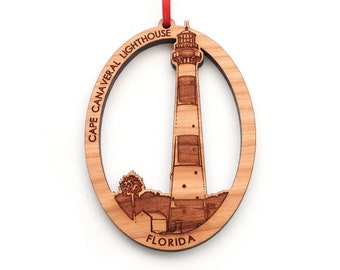 Cape Canaveral Lighthouse Ornament - Cape Canaveral Airforce Station, Florida Lighthouse Ornament