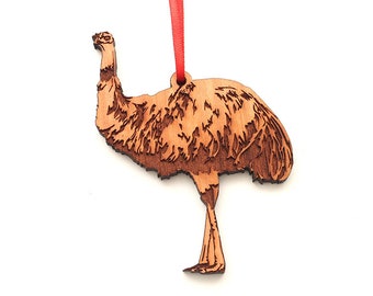 Emu Ornament - World's Second Largest Bird Wood Ornament