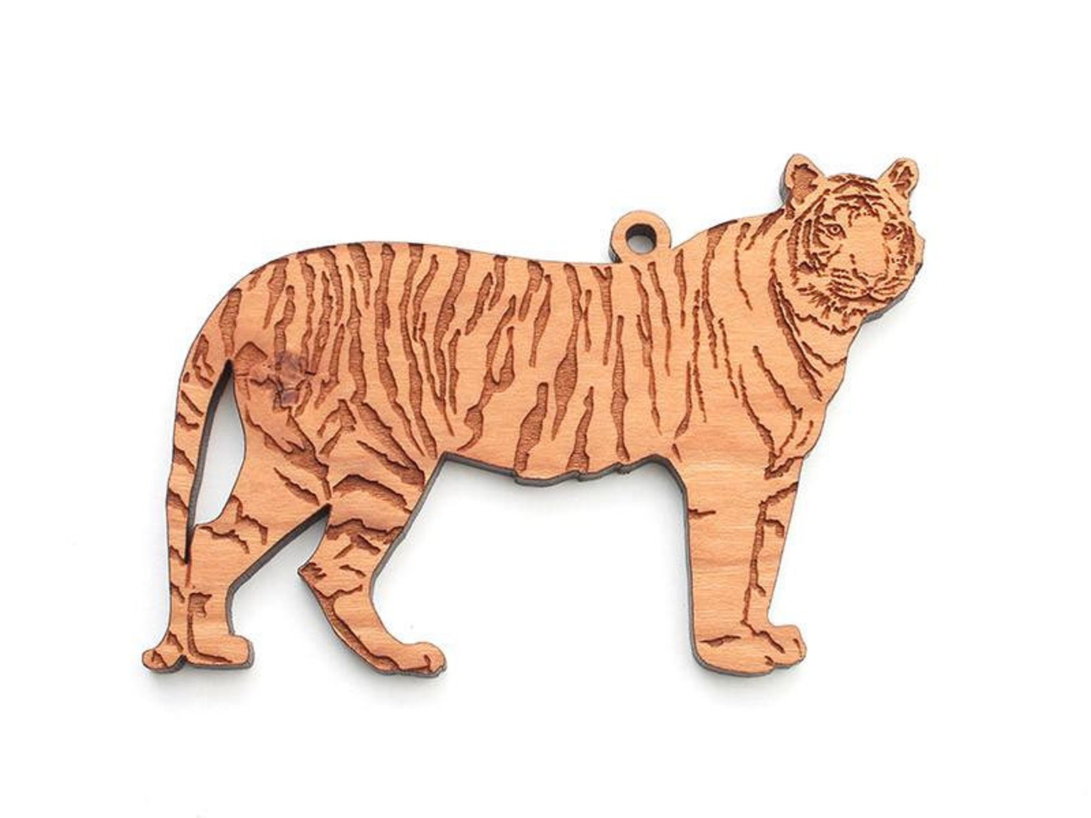 Tiger Ornament Bengal Tiger Wood Ornament Etsy