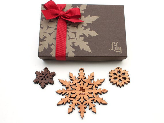 Woodpeckers Wooden Snowflake Cutouts, Use as Snowflake Ornament