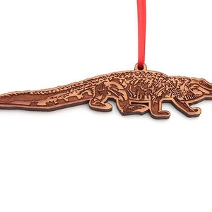 Alligator Ornament - Detailed Cold-Blooded Alligator Wood Ornament