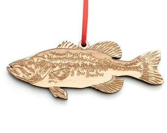 Largemouth Bass Ornament - A Staple Game Fish Largemouth Bass Wood Ornament