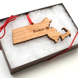 Personalized State Ornament Pick Your State & City Custom Engraved State Christmas Ornament image 2