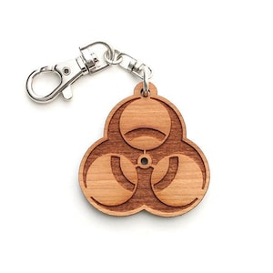 Biohazard Keychain - The Infamous Biohazard Symbol Synonymous With the Zombie Apocalypse