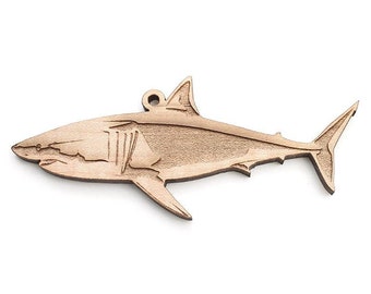 Great White Shark Ornament - King of The Ocean Wood Ornament