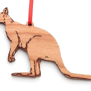 Wallaby Ornament - Cute Wallaby From Down Under Wood Ornament