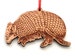 Three-Banded Armadillo Ornament - Brazilian Armadillo Black Cherry Wood Ornament - South American Animals  - Nestled Pines Original 