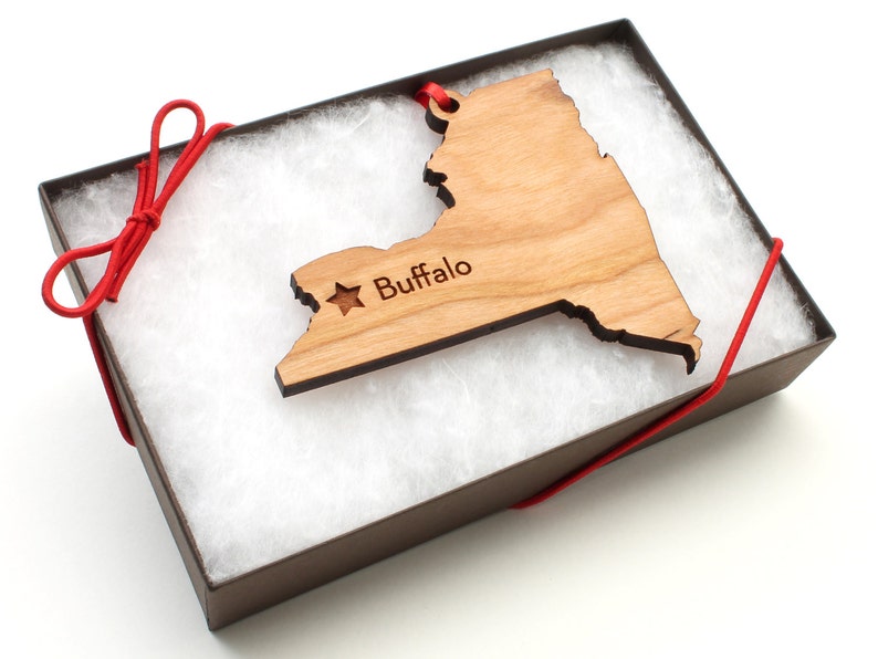 Personalized State Ornament Pick Your State & City Custom Engraved State Christmas Ornament image 4