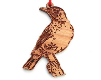 Robin Ornament - State Bird of Wisconsin, Michigan, And Connecticut