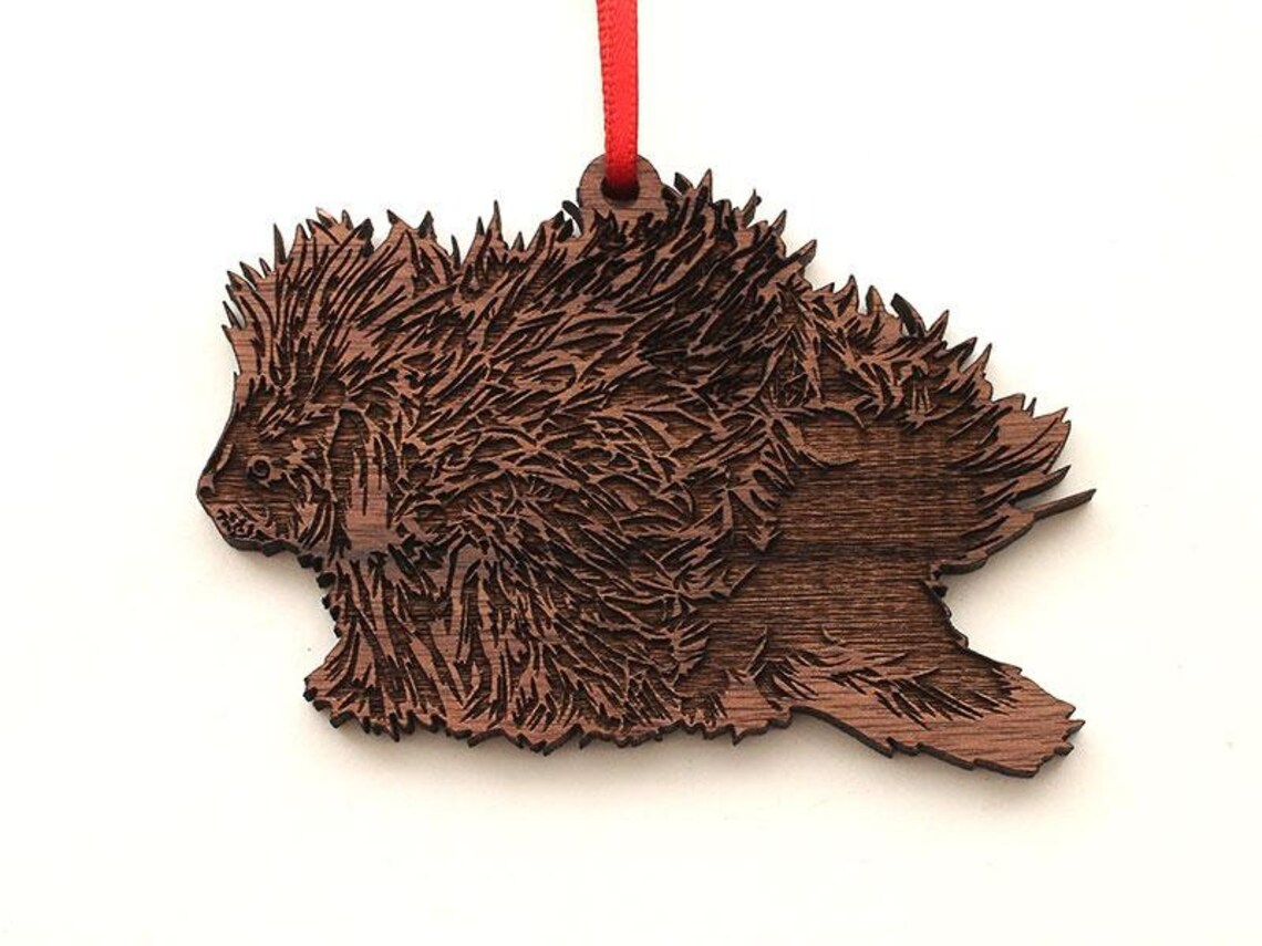 Porcupine Christmas Ornament 