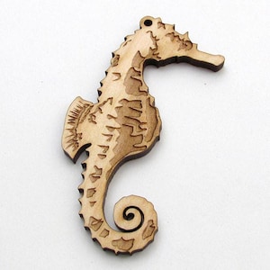 Sea Horse Ornament - Adorable Horse Fish Wood Ornament