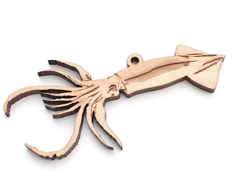 Squid Christmas Ornament - Sea Creature Collection from Nestled Pine Workshop