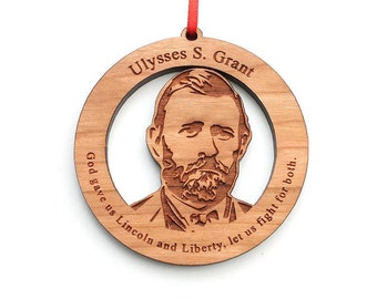 Ulysses S. Grant Ornament - Famous Faces President Ulysses S. Grant Wood Ornament