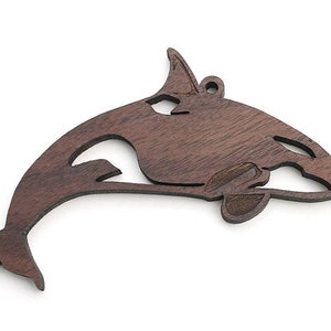 Orca Ornament - Aquatic Apex Predator Killer Whale Wood Ornament