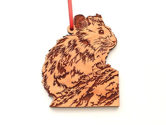 Pika Ornament American Pika Wood Christmas Ornament Black