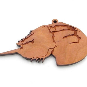 Horseshoe Crab Ornament - Prehistoric Fascinating Crab Wood Ornament - Aquatic collection
