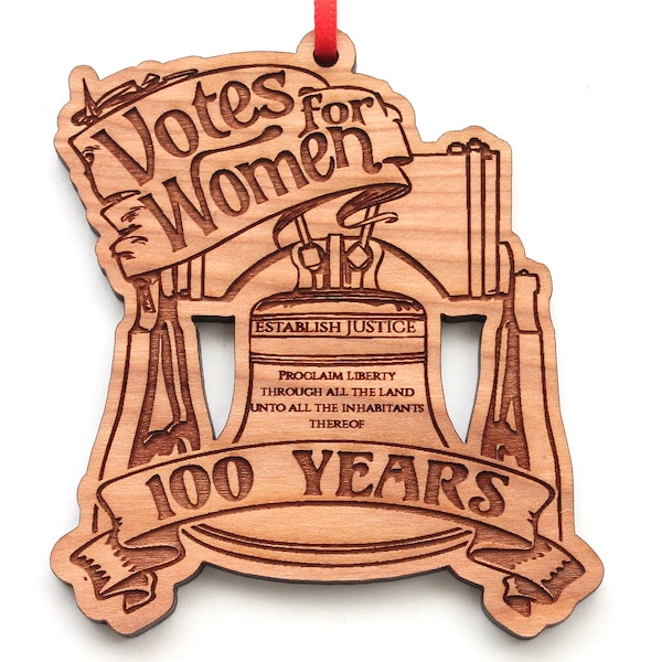 Justice Bell Ornament - Women's Suffrage 100 Year Anniversary Ornament - Centennial Ornament Women's Vote