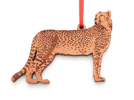 Cheetah Ornament Fastest Land Animal Cheetah Wood Ornament 