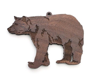 Black Bear Ornament - Lions Tigers And Bears, Oh My! Black Bear Wood Ornament - Critter Collection