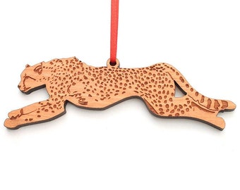 Cheetah Ornament - Fastest Land Animal Cheetah Wood Ornament