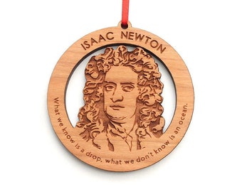 Isaac Newton Ornament - 'Father of Gravity' Isaac Newton Detailed Famous Faces Ornament