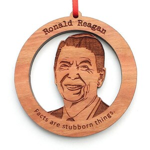 Ronald Reagan Ornament - Famous Faces Ronald Reagan Presidential Wood Ornament
