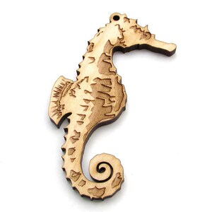 Sea Horse Ornament - Nestled Pines Aquatic Collection Wood Christmas Ornament