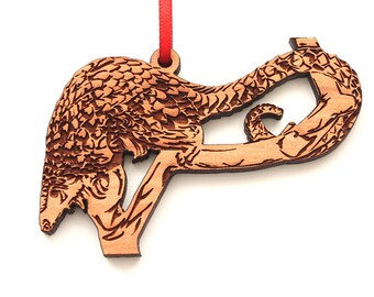 Pangolin Ornament - Cutest Anteater Around Pangolin Wood Ornament