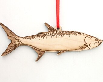 Tarpon - One Of The Great Saltwater Game Fishes Tarpon Wood Ornament