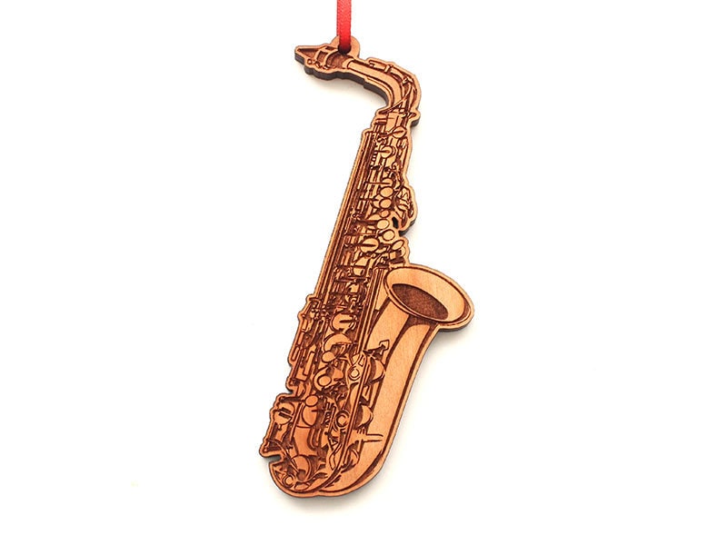 Cherry Wood Tie Bar Engraved in The USA Wooden Accessories Company Wooden Tie Clips with Laser Engraved Saxophone Player Design Cherry Wood Tie Bar Engraved in The USA Wooden Accessories Company Wooden Tie Clips with Laser Engraved Saxophone Player Design