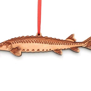 Lake Sturgeon Ornament - Fascinating Prehistoric Lake Sturgeon Wood Ornament