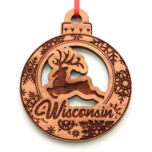 Wisconsin Rentier Ornament - Classic Globe Style Theme Weihnachtsverzierung
