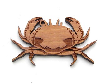 Beach Crab Christmas Ornament - Essential Ocean and Sea Ornament Collection for Christmas Wood Ornament