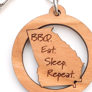 State of Georgia Key Chain - Custom Engraving Available