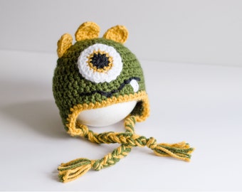 READY TO SHIP Crochet Monster Hat, Sizes Newborn to Toddler