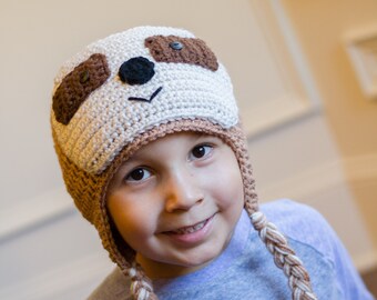 READY TO SHIP Crochet Sloth Hat, Sizes 0-3 Month to Toddler