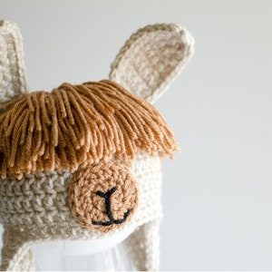 READY TO SHIP Crochet Llama Hat, Sizes Newborn to Toddler image 3