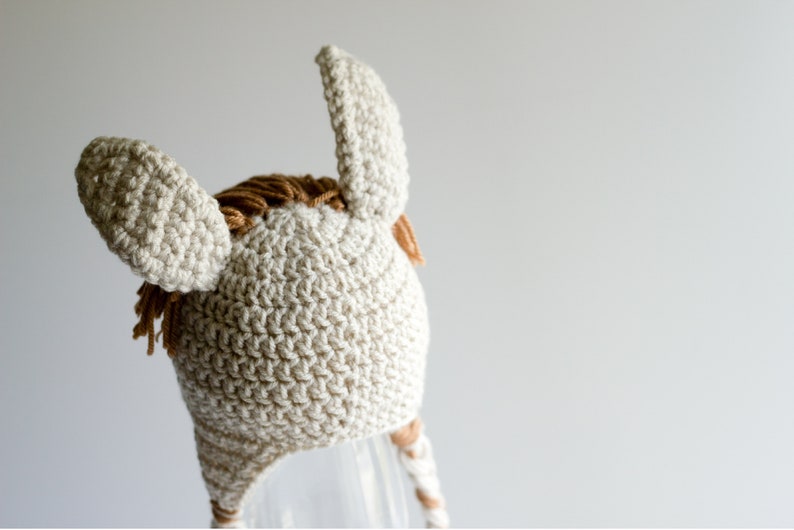 READY TO SHIP Crochet Llama Hat, Sizes Newborn to Toddler image 10