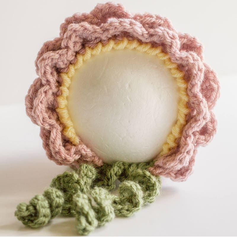Crochet Flowers Bonnet