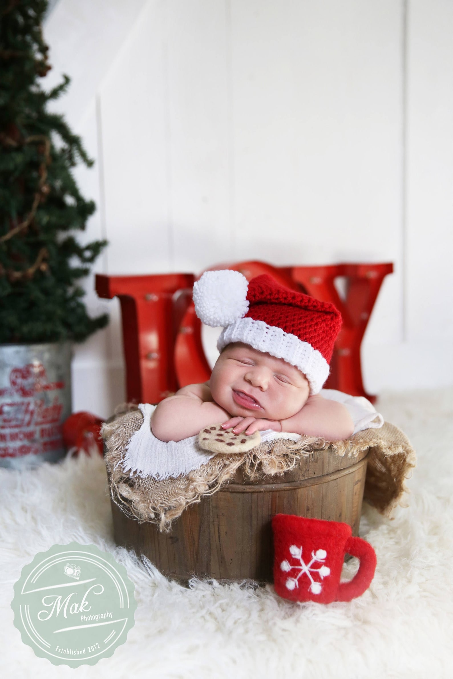 READY TO SHIP Crochet Baby Santa Hat Newborn Red Christmas - Etsy