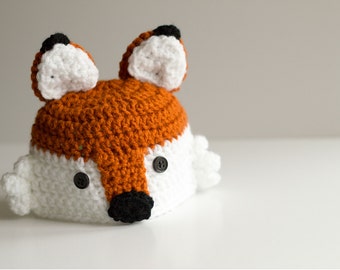 READY TO SHIP Crochet Fox Hat: Baby, Toddler, and Child Sizes