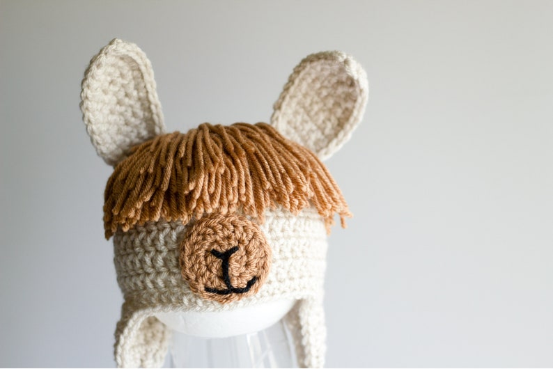 READY TO SHIP Crochet Llama Hat, Sizes Newborn to Toddler image 2