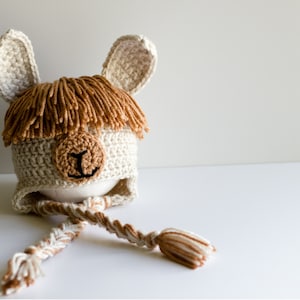 READY TO SHIP Crochet Llama Hat, Sizes Newborn to Toddler image 7