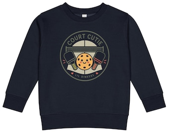 Lil Dinkers ™ Kinder Sweatshirt mit Rundhalsausschnitt | Gemütliches Pickleball Sweatshirt für Jungs & Mädels