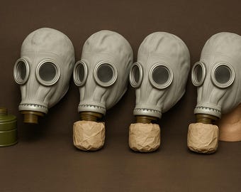 4x Gas mask GP5 Cold WAR era Soviet army gas mask Gasmask  military  cyber mask White GP 5  Russia Very rare model good quality