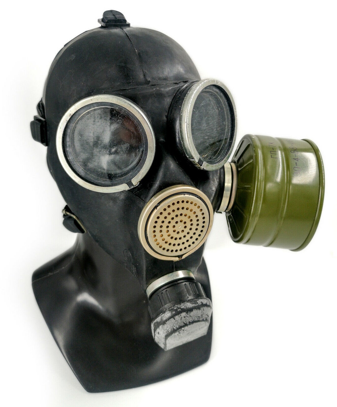 2x New Soviet Russian Gas Mask GP-7. Black Rubber. Original 1y - Etsy