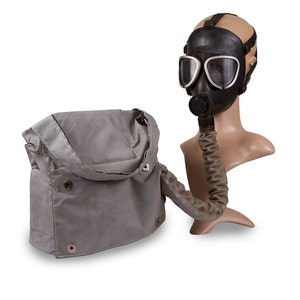 Very Rare Gas mask IP-4M BLACK . Made in 1980's Russian Army Military Gas Mask Collectible