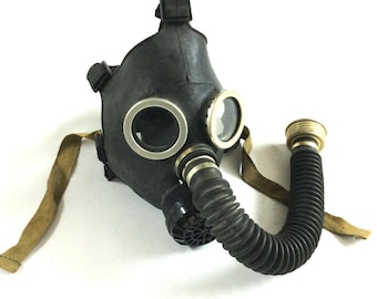 Schwarze Gasmaske PDF Extra kleine Größe Kind Kinder Halloween Fetisch Steampunk Ukraine Gasmaske Schlauchmaske Steampunk